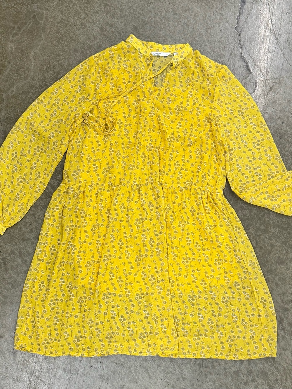 ONLY Yellow Dandelion-Print Blouse
